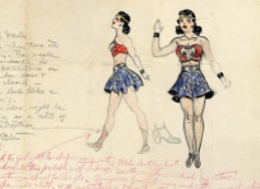 H. G. Peter’s original illustration of Wonder Woman (c. 1941).